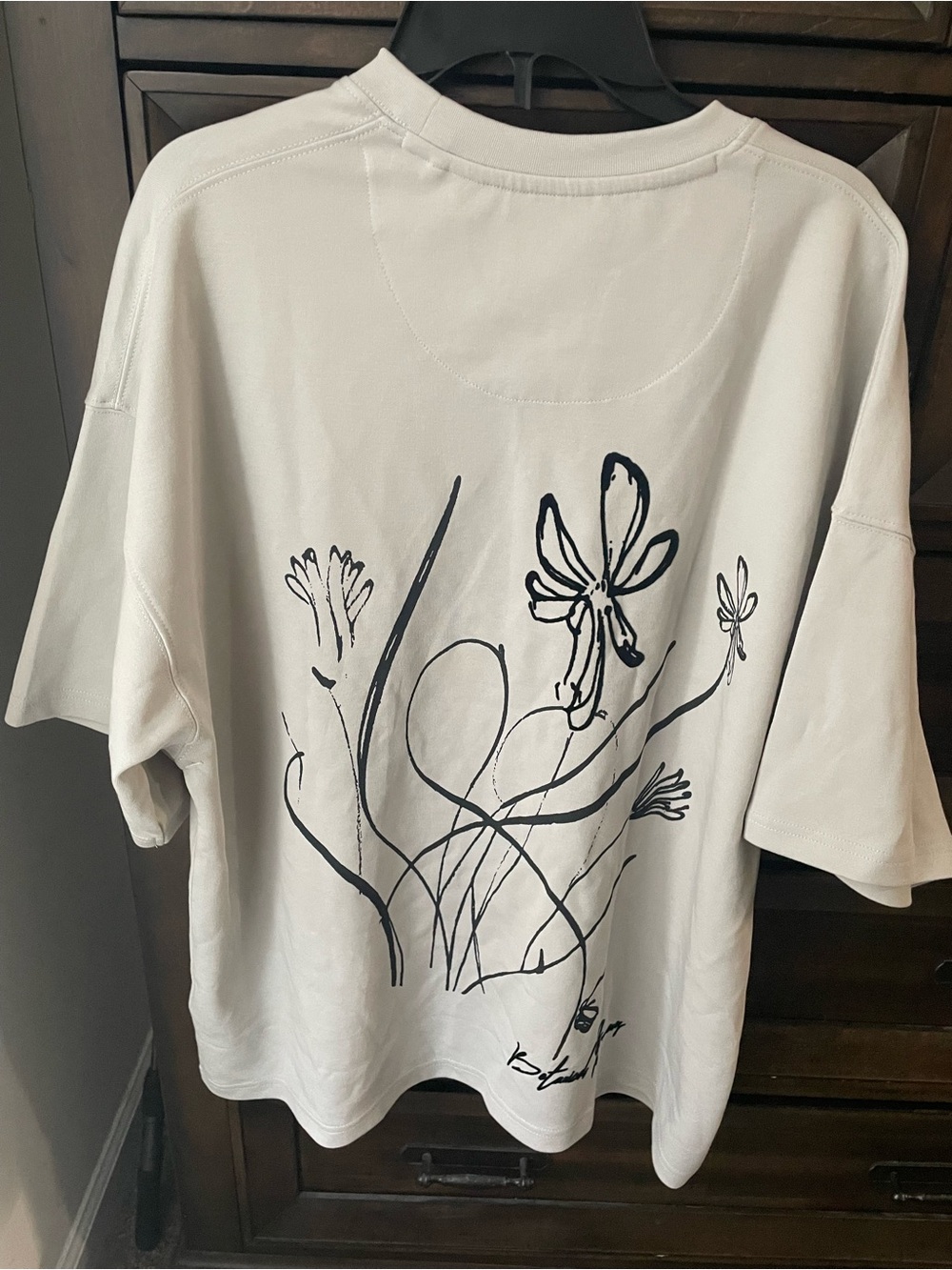 Brand new with Tags-Relaxed Fit Men's Cream Graphic Shirt